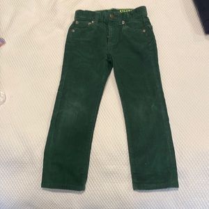 Crew cuts green corduroy pants size 4 boys